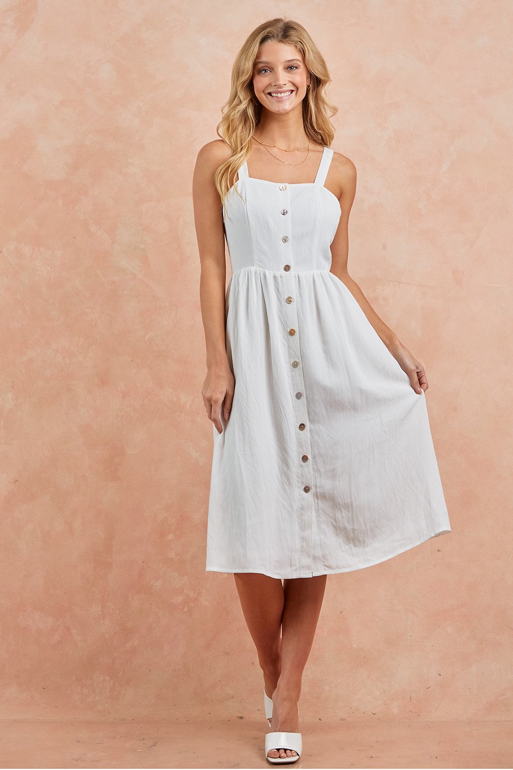 Sleeveless Midi Length Pocket Dress