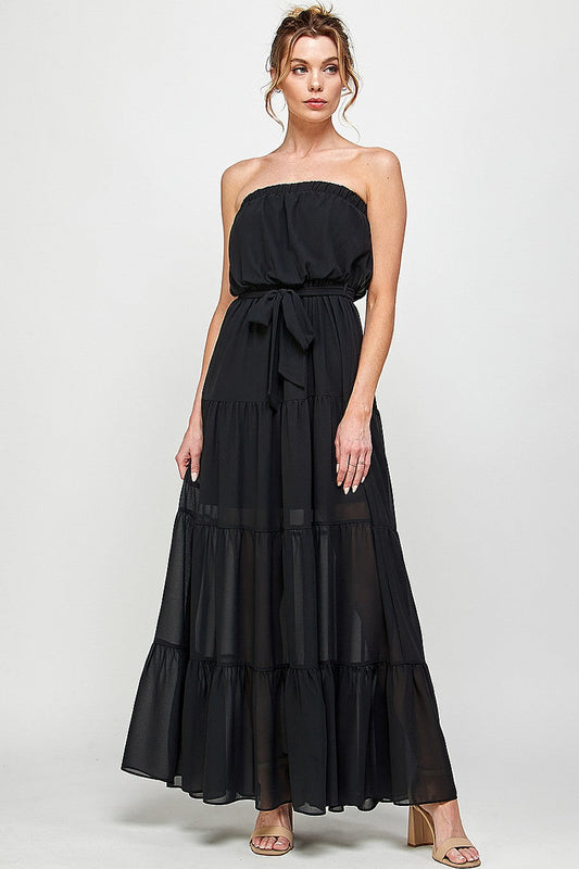 Long Strapless Maxi Dress