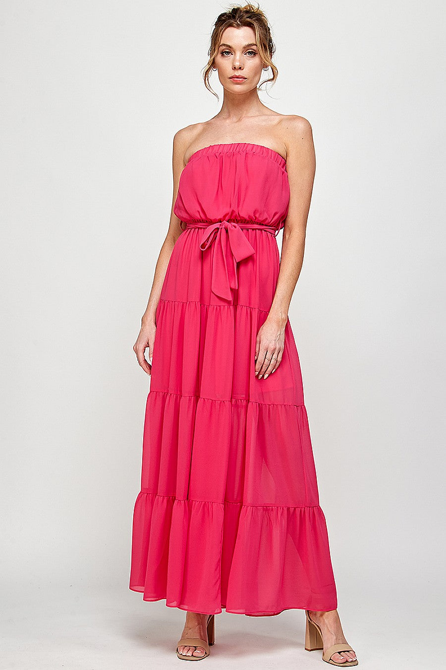 Long Strapless Maxi Dress