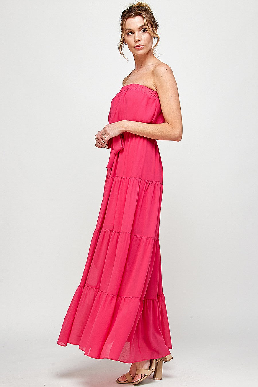Long Strapless Maxi Dress