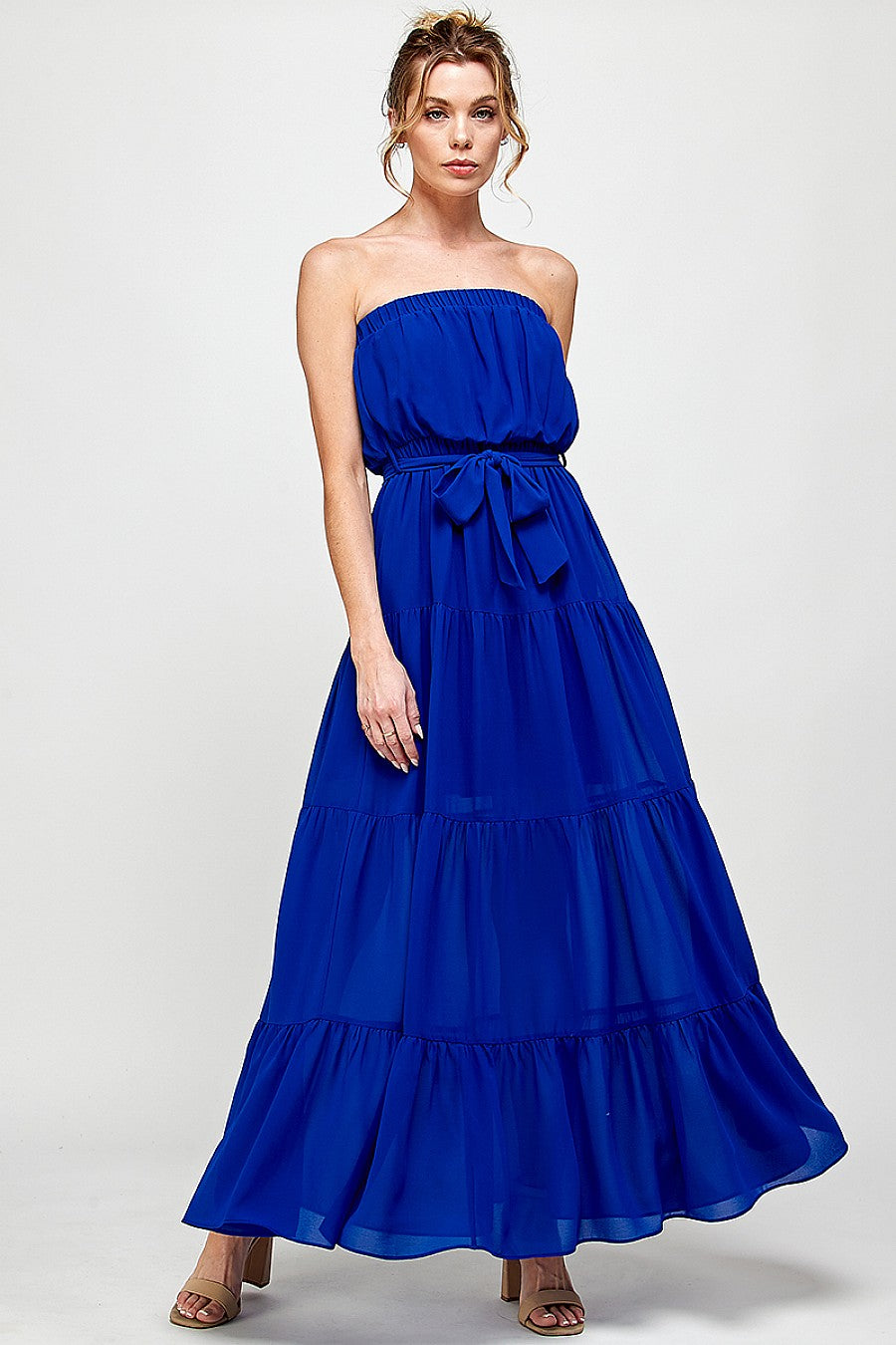 Long Strapless Maxi Dress