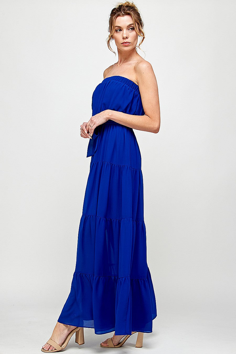 Long Strapless Maxi Dress
